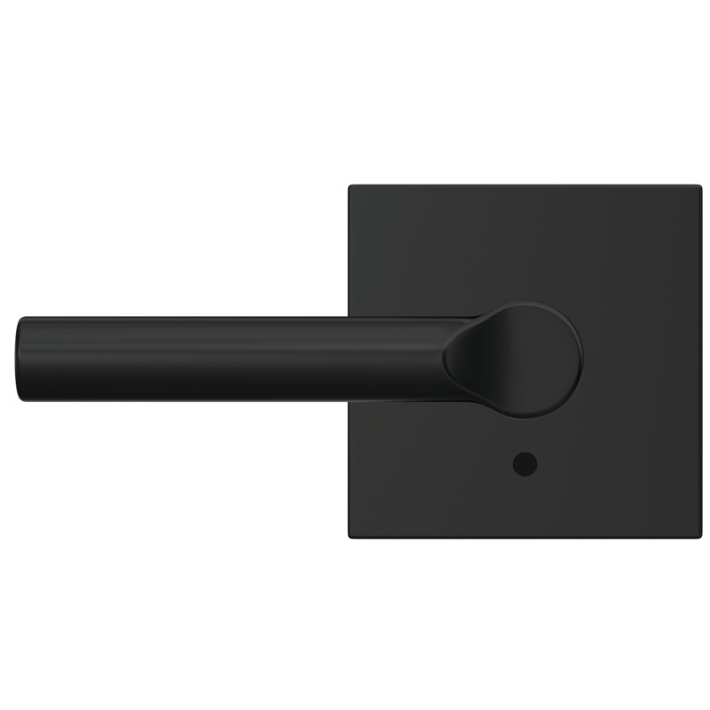 Custom Broadway Hall-Closet and Bed-Bath Lever with Collins Trim, Matte Black