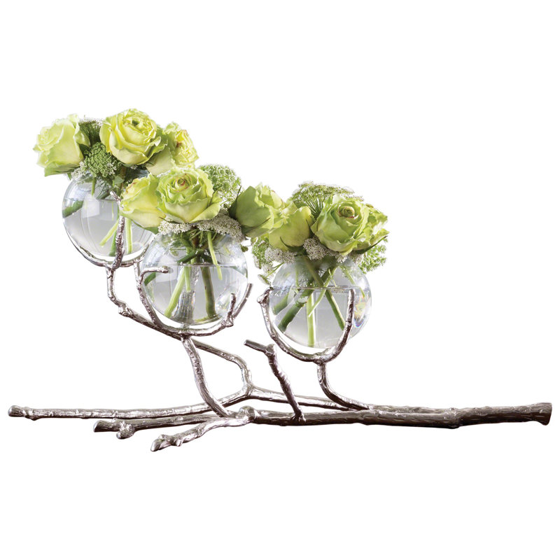 Twig 3 Vessel Large Vase, Nickel