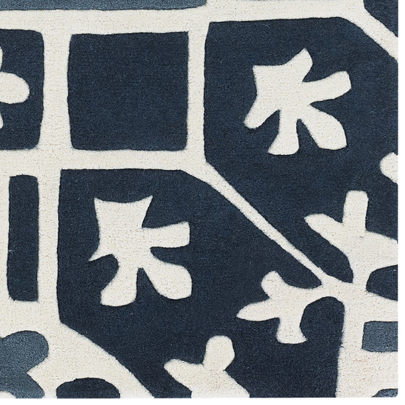 Tapis bleu leva, 5 pi x 7 pi 6 po