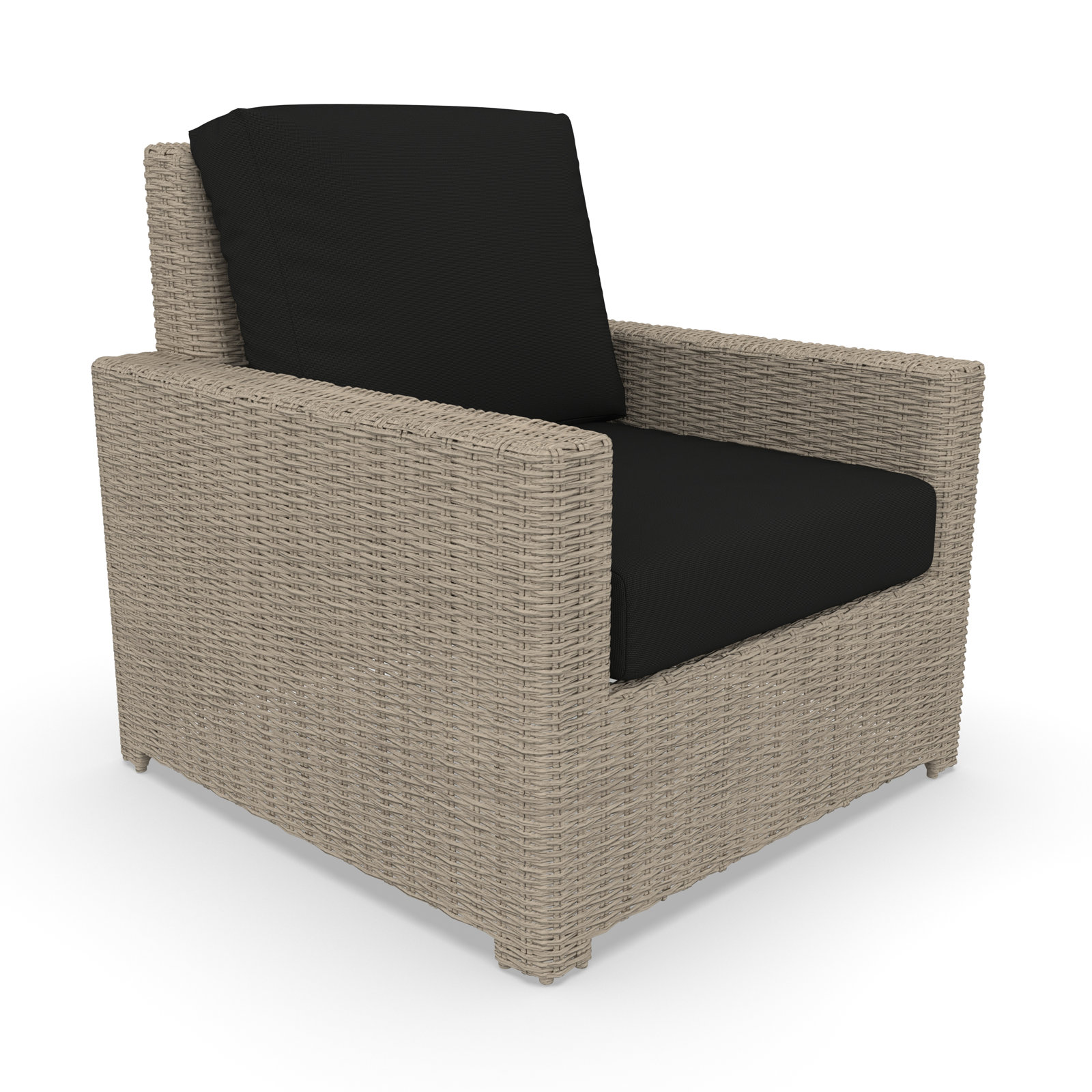 Henri Sunbrella® Patio Lounge Chair, Sunbrella Canvas Black