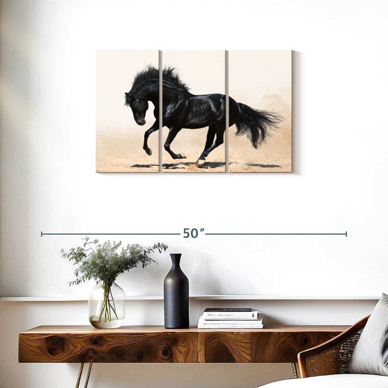 Black Stallion, 20" H x 33" W