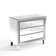 Yolanta 33" Mirrored Glass Nightstand with 3 Storage Drawers