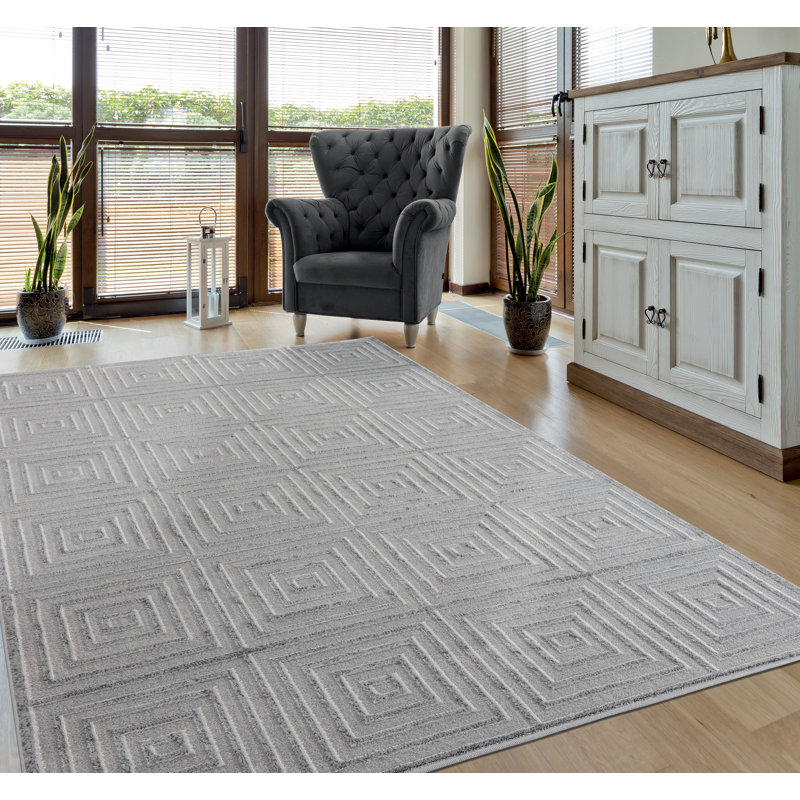 Emmeline Geometric Indoor Rug, Rectangle 1'11" x 3'