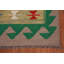 Tapis de couloir oriental géométrique en laine Kilim 3 x 13