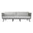 Milano 88.6" Powder-Coated Aluminum Patio Sofa with Sunbrella® Cushions, Commercial Grade