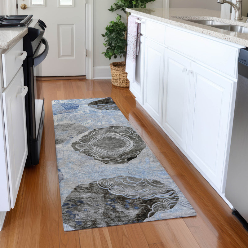 Premium Machine Washable Mehara AMF1686 Geometric Rug, Runner 2'3" x 7'6"