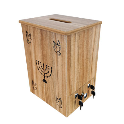 Boîte de charité en bois
