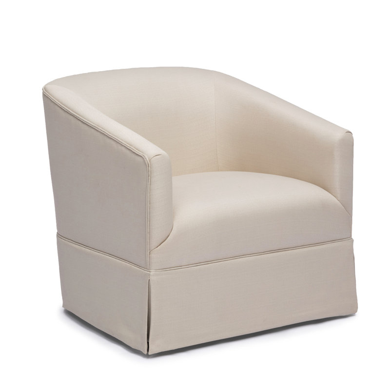 Chaise pivotante à jupe en lin Earl