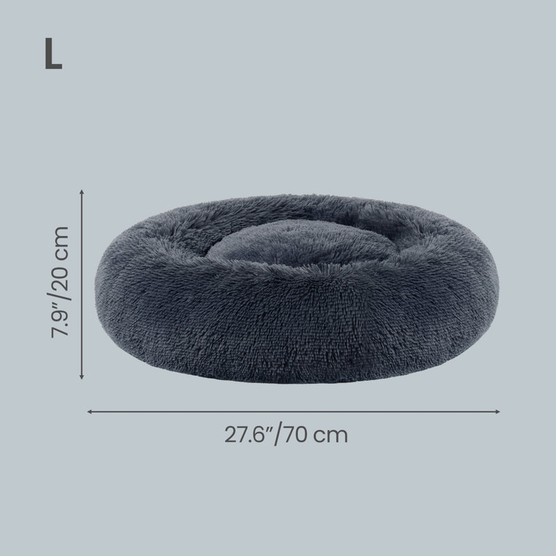 70x70x20cm Cotton Pet Bed, Dark Grey