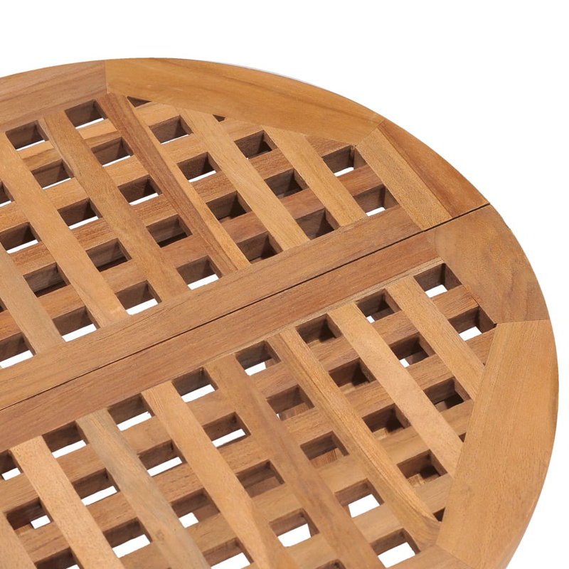 Millwood Pines Folding Patio Table 19.7"X19.7"X19.7" Solid Teak Wood