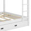 Lit superposé en bois de style rustique avec échelle et lit gigogne gigogne Queen-Over-Queen-849420005