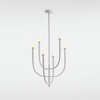 Lustre blanc mat 6 lumières VidaLite Breeze
