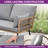 4-Piece Rattan Modular Sectional with Memory Foam