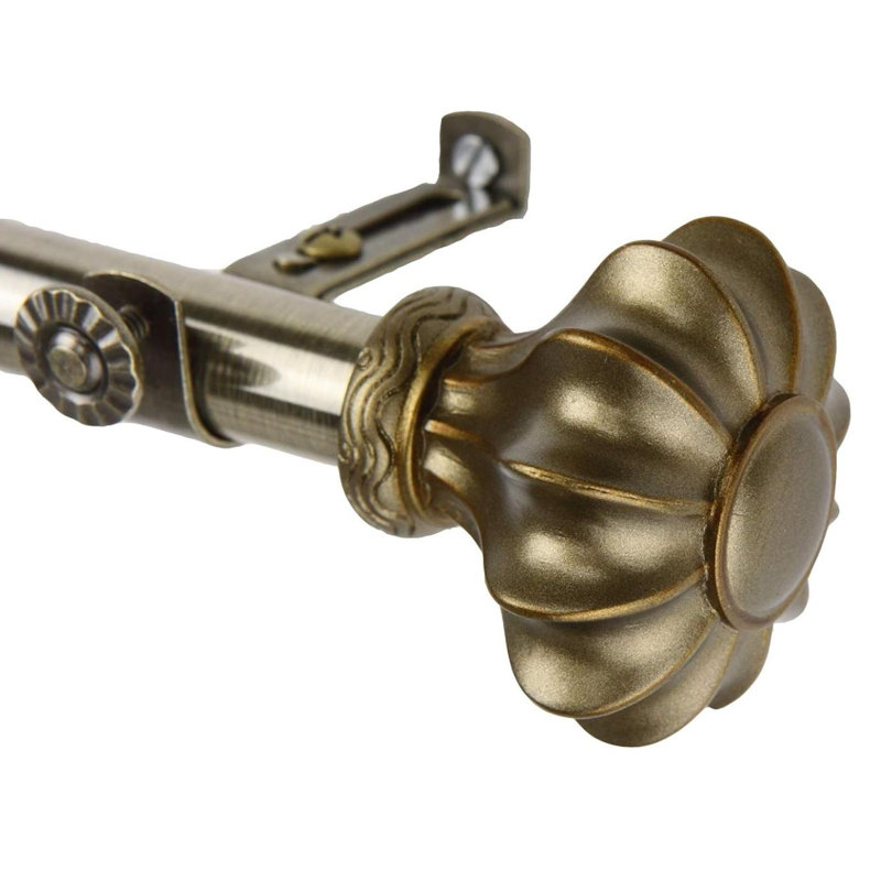  Tringle à rideaux 13/16 po Flair, 28" - 48", Laiton