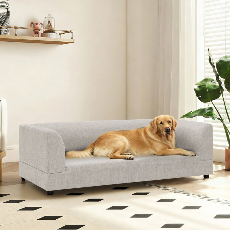 Canapé pour chien surdimensionné de 56,5 po, Beige