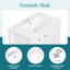 Meuble-lavabo autoportant de 30 po avec lavabo, 2 tiroirs et portes à fermeture en douceur-133678043