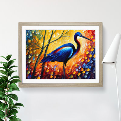 Heron Bird Abstract Vol.1 1 Piece Single Picture Frame Painting