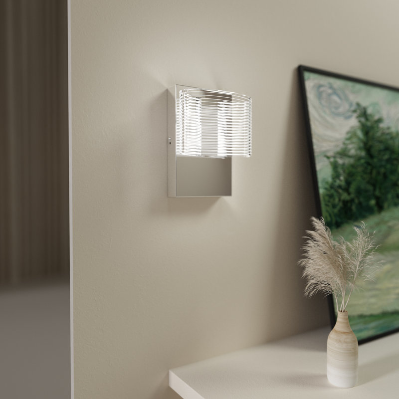 Gregert LED Armed Sconce, Chrome