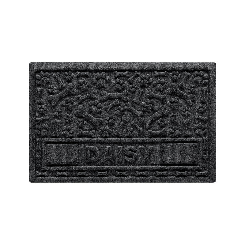 Paillasson WaterHog® Paws and Bones 23 po x 35 po, H 23 po x l 35 po x P 0,375 po, Oui, Gris anthracite