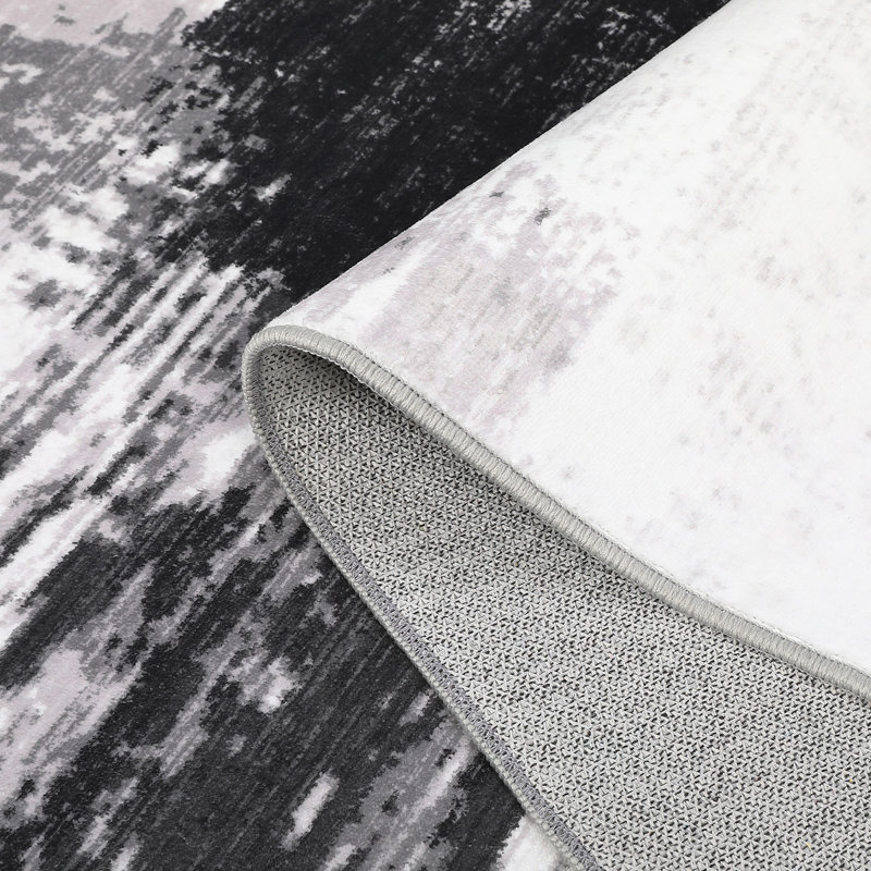 Tapis moderne lavable à la machine, Rectangle 5 pi x 7 pi
