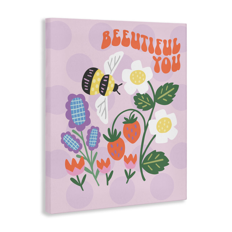 Toile d'abeille Beeuitorable You Uplifting, design par Jilly Jack Designs, H 40 po x l 30 po