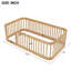 Structure de lit simple en bois avec clôture Wood-38426044-38426047