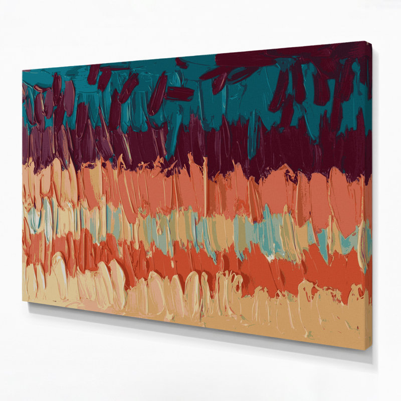Neo Expressionism 65 Brown Canvas Wall Art, 20" H x 24" W