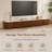 Brown Wood Patchwork Marble Countertop TV Storage Cabinet-189109985-189035818