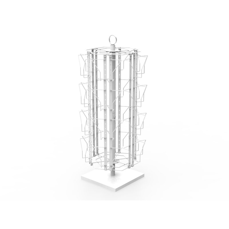 24 Pockets Adjustable Greeting Card Rack 4x6"-7x5" Horizontal Vertical Post Card Display, White