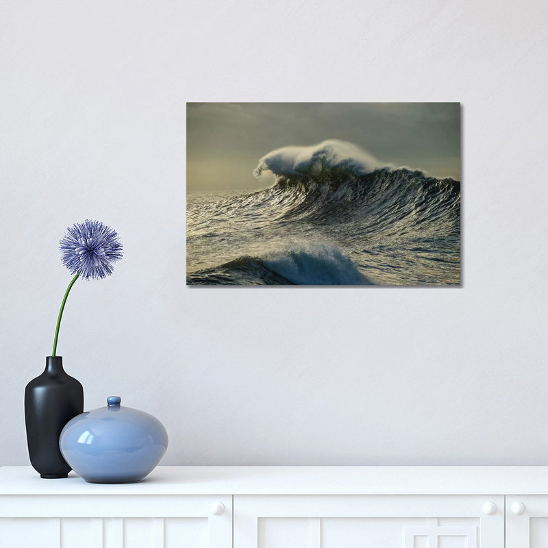 Waves In The Pacific Ocean At Dusk, San Pedro, Los Angeles, California, USA III by Panoramic Images - Wrapped Canvas Print