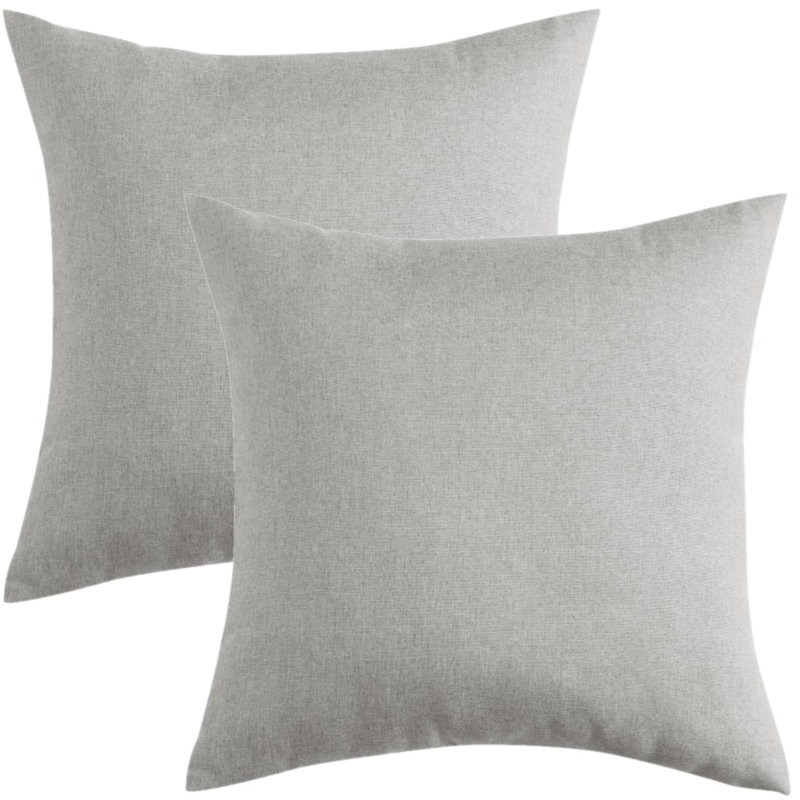 Merino Outdoor Reversible Pillow Cover, Gray