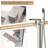 Freestanding Bathtub Faucet Waterfall Tub Filler Brushed Nickel Floor Mount Brass Bathroom Faucets With Hand Shower-127305546