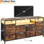 Commode 10 tiroirs pour chambre à coucher Meuble télé 63,3 po pour télévision 65 75 po-970107862