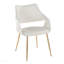 Chaise 2 pièces - métal doré, similicuir blanc
