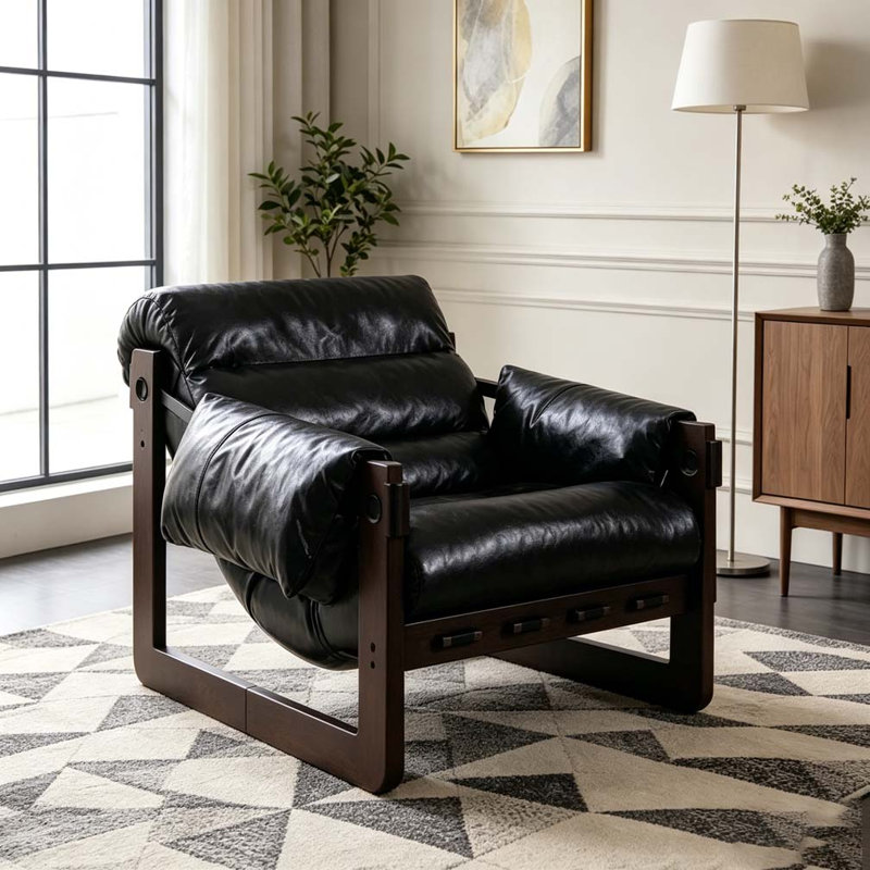 Chaise longue de style médiéval moderne, Noir antique