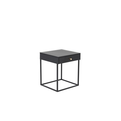 Naumann 43cm W Metal Bedside Table