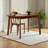 Mid-Century Modern 47" Solid Wood Dining Table, Light Brown Rectangular Kitchen Table for 4 with Easy Assembly