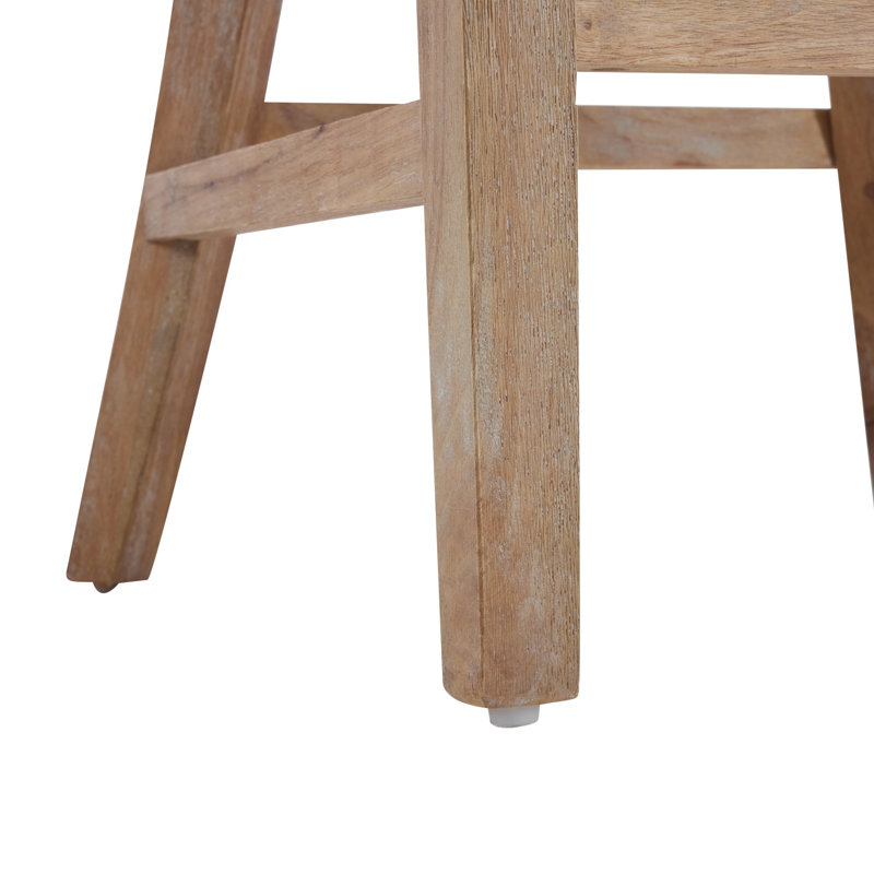 Tabourets de bar en bois (ensemble de 2), Blanc