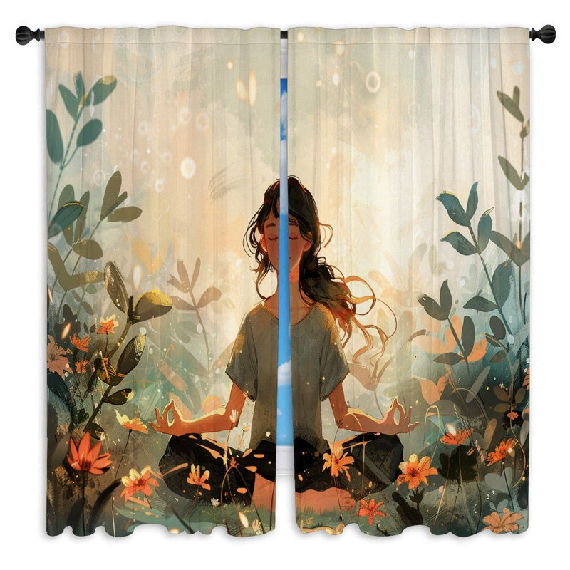 Tamami Room Darkening Curtain Pair, 20" W x 52" L