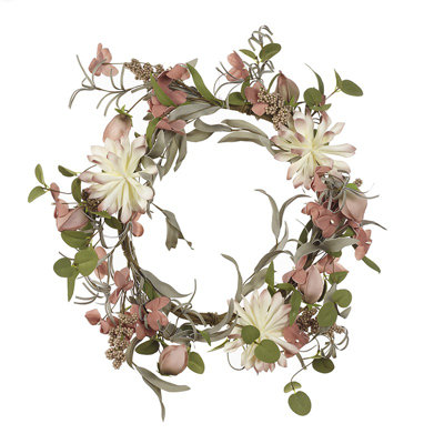 Mixed Assortment Polyester 40 cm Artificial Wreath