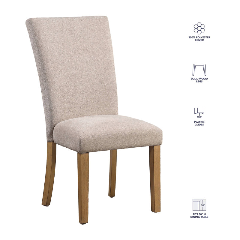 Artemis Chenille Fabric Side Chair, Chenille Beige, Sand