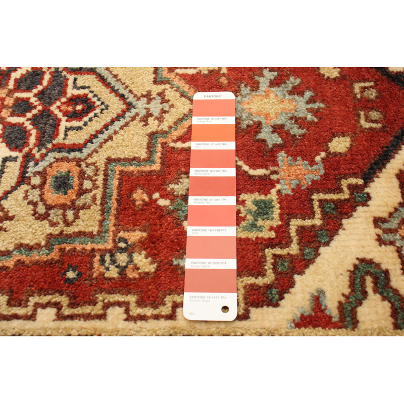 Tapis de couloir unique en cuivre noué à la main nouvel âge 2 pi 6 po x 6 pi cuivre foncé