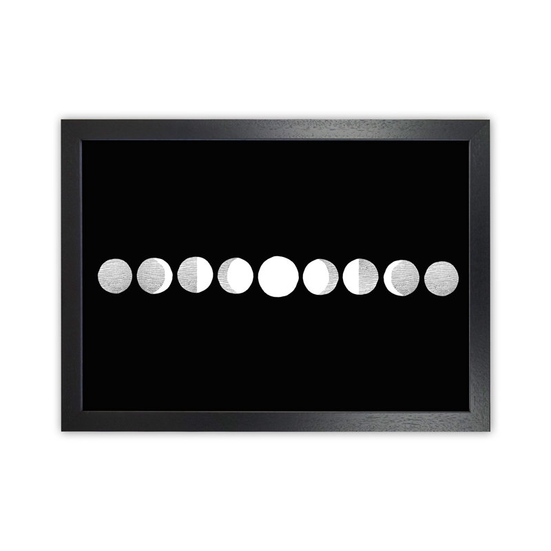 Moon Cycle Line by Carissa Tanton - Print, Black Framed, 46cm H x 63cm W x 3cm D
