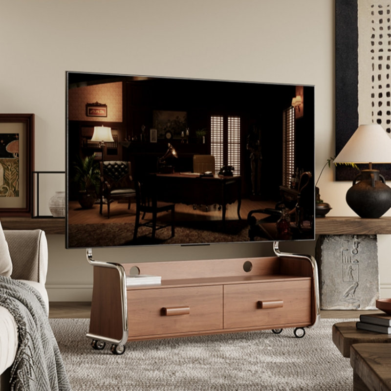 Meuble télé moderne, simple et créatif, Brun noyer