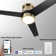 52" Betzi 3 - Blade LED Smart Propeller Ceiling Fan with Wall Control and Light Kit Included