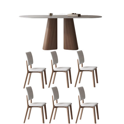 Modern Rectangular Dining Table with Chairs