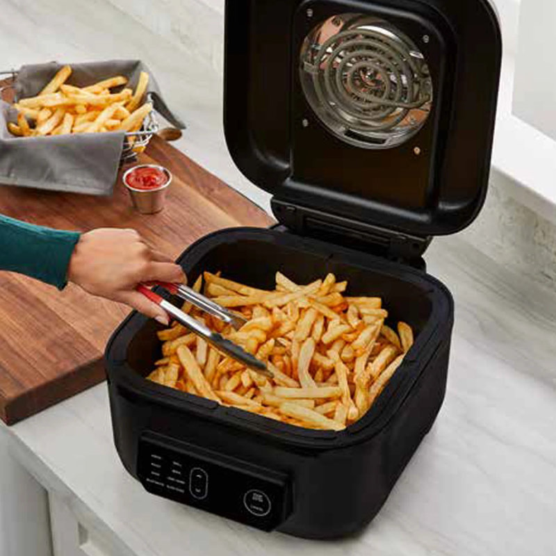 George Foreman Beyond Gril 7-In-1 Electric Indoor Grill With Air Fry Technology, MCAFD800D, Black, Large