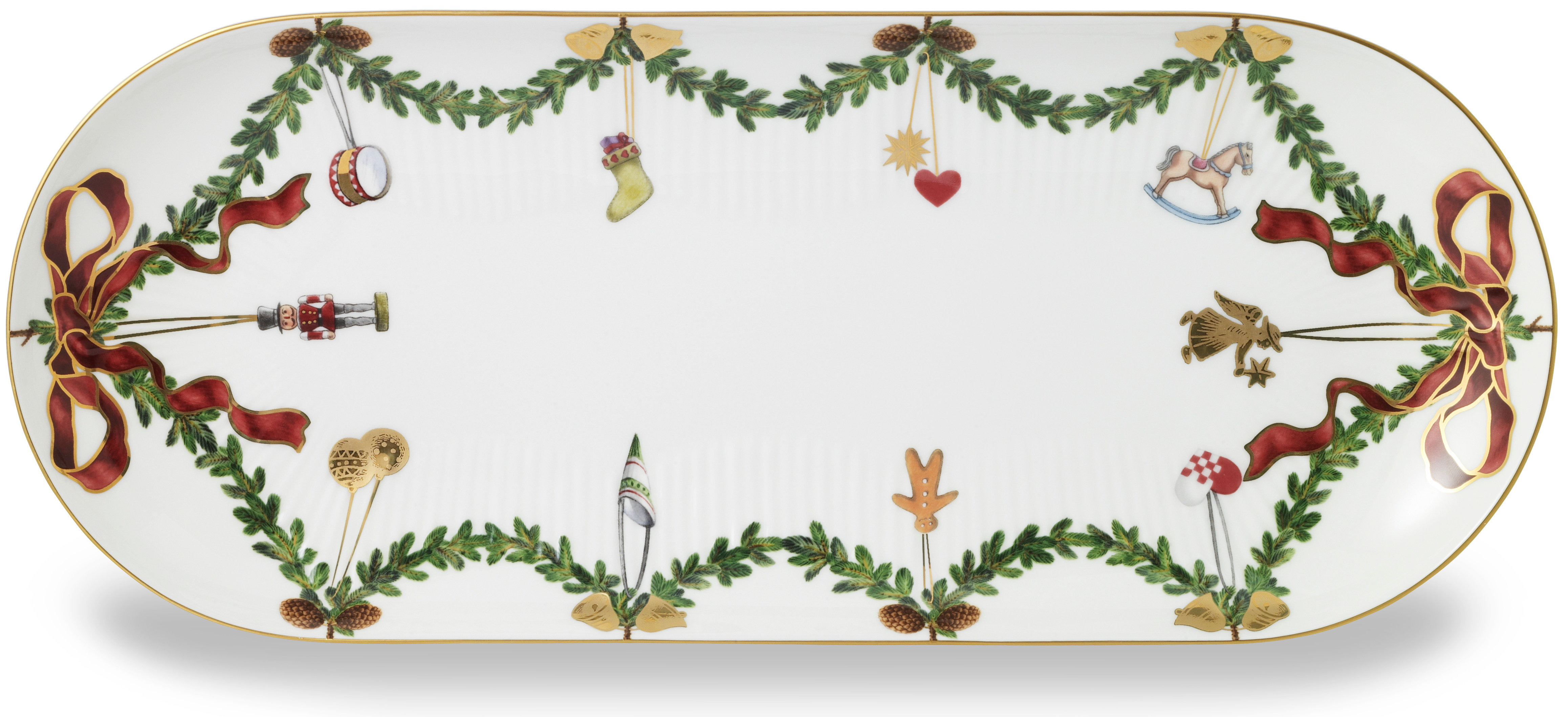 Royal Copenhagen Star Fluted Christmas Oblong Platter | Perigold