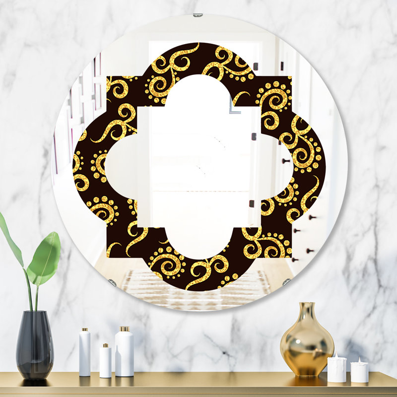 Miroir mural Quatrefoil Swirl II, H 31,5 po x l po