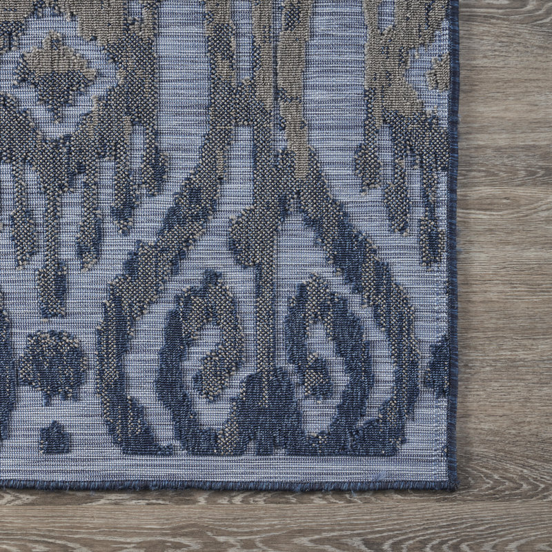 Sunay Ikat Indoor / Outdoor Rug, Rectangle 5' x 7'